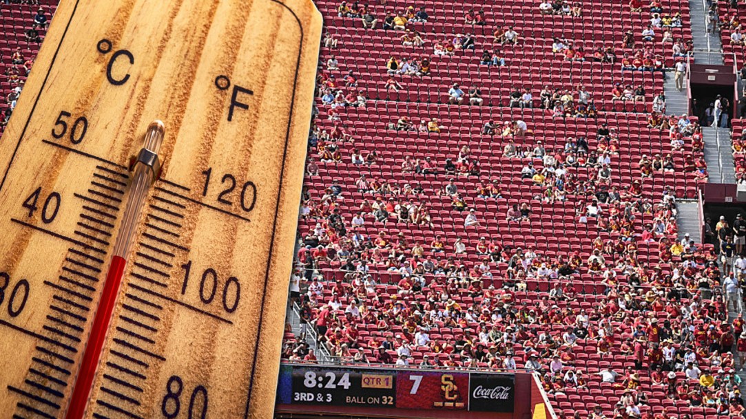 USC football crowd heat temperature fans excuse