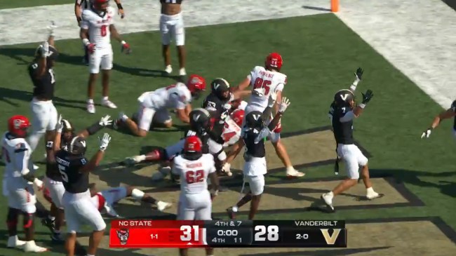 Vanderbilt North Carolina State NC State Fumble CJ Bailey Safety Touchdown