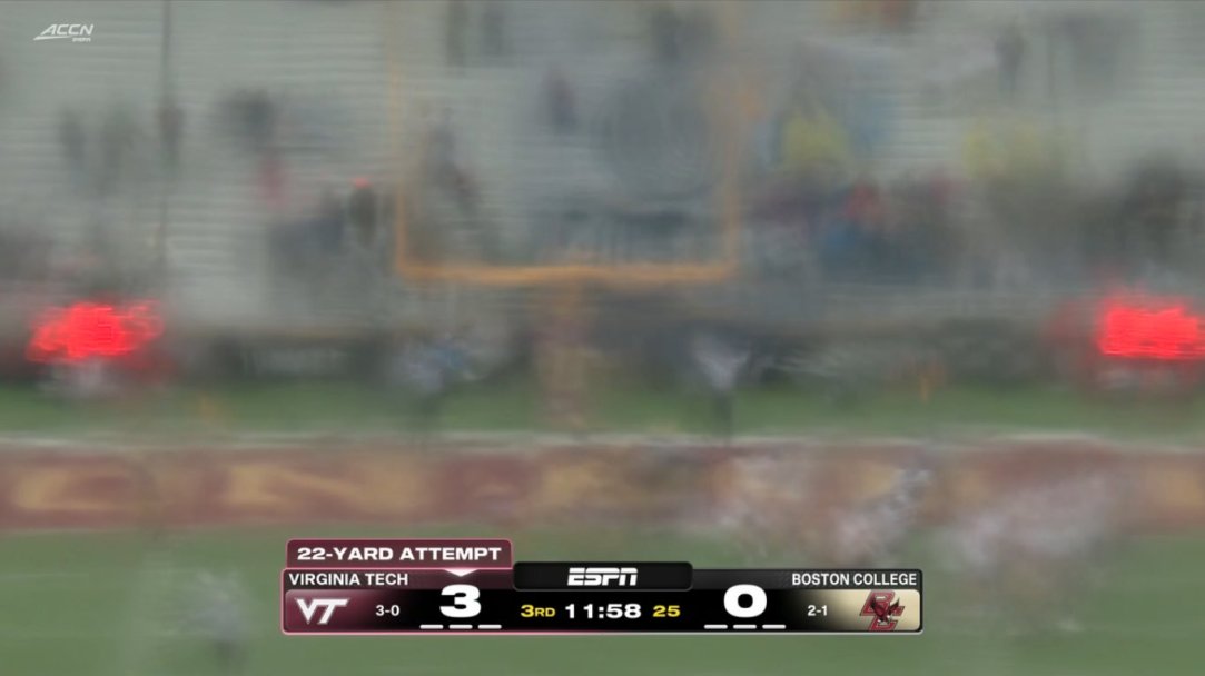 Boston College Virginia Tech Football Rain Nor'Easter Weather