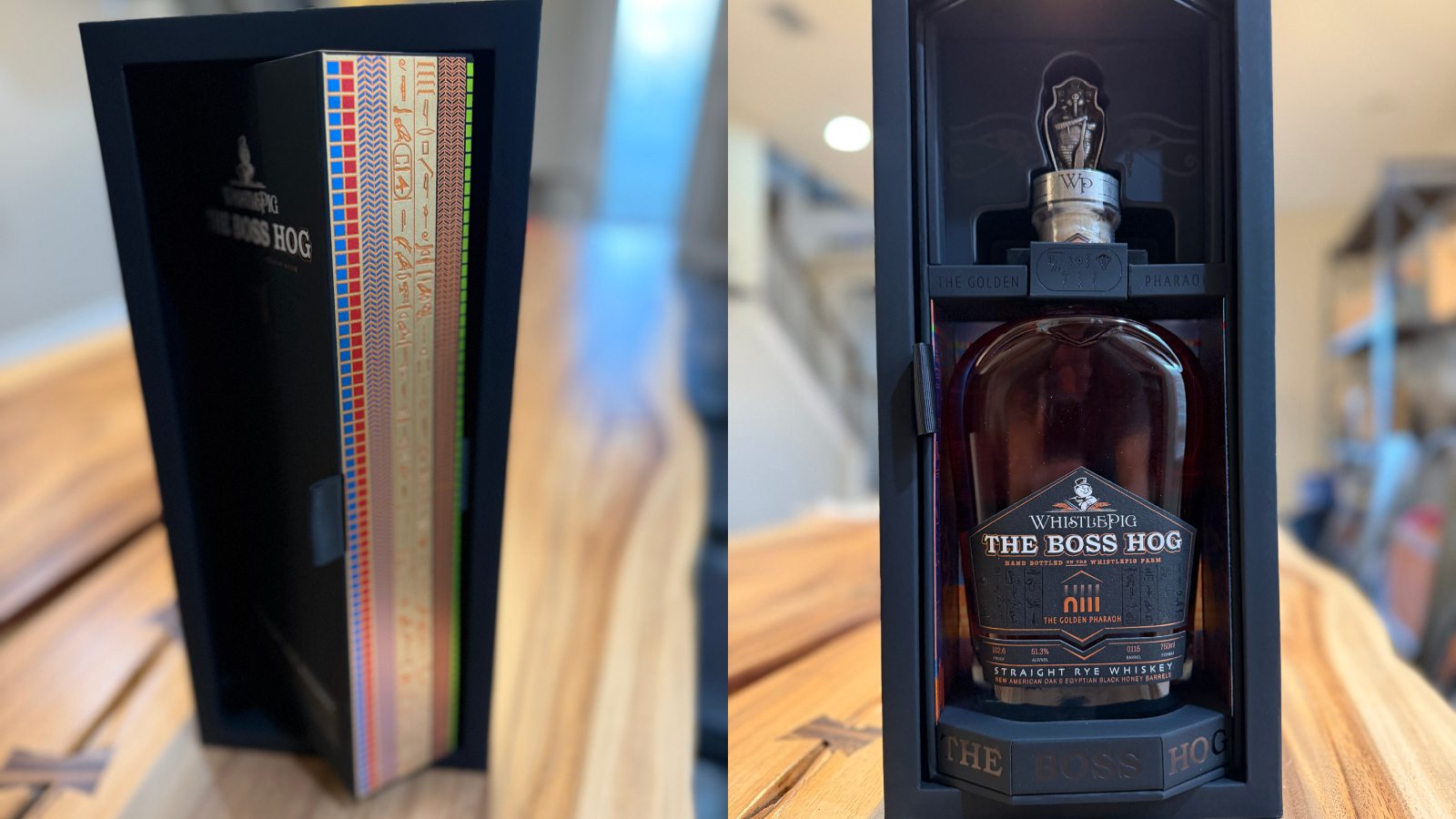 WhistlePig The Boss Hog XIII: The Golden Pharaoh box and bottle