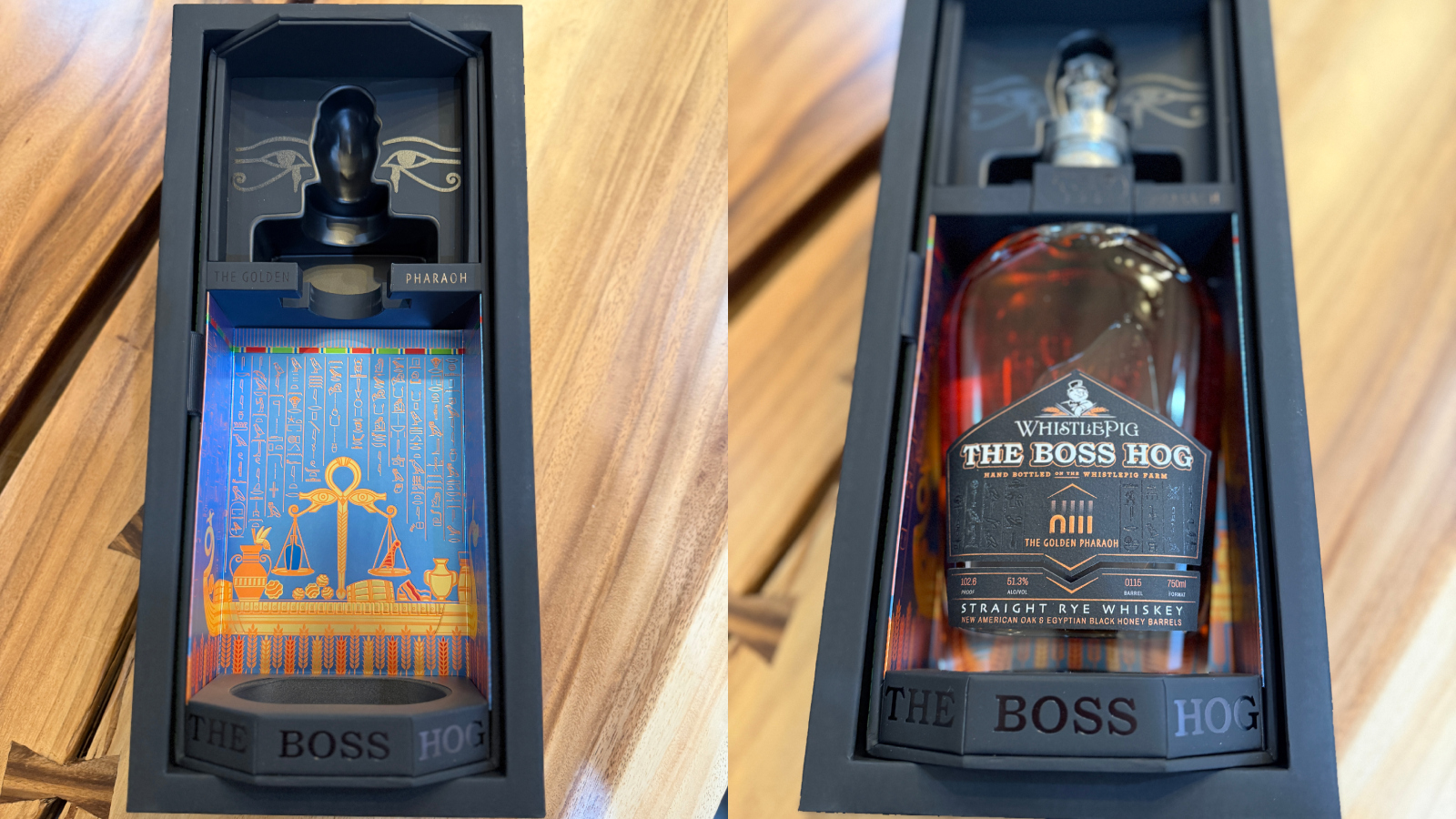 WhistlePig The Boss Hog XIII: The Golden Pharaoh box and bottle