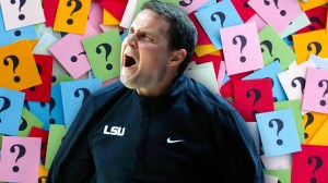 LSU men's basketball coach Will Wade over question marks