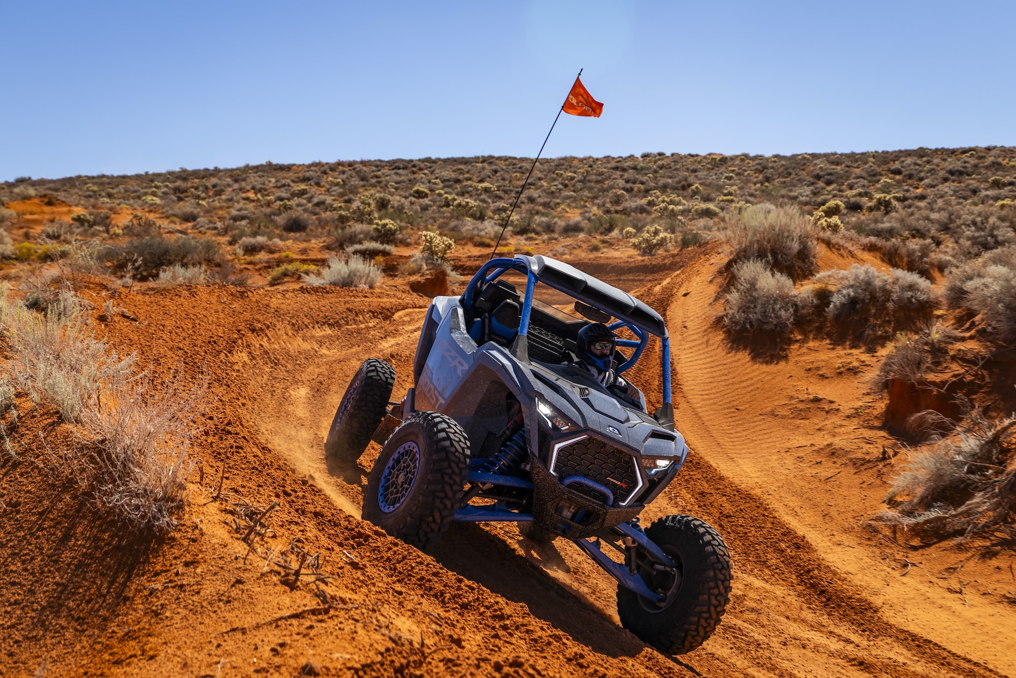Off-roading in the 2027 Polaris RZR Pro R Boost in Sand Hollow, Utah