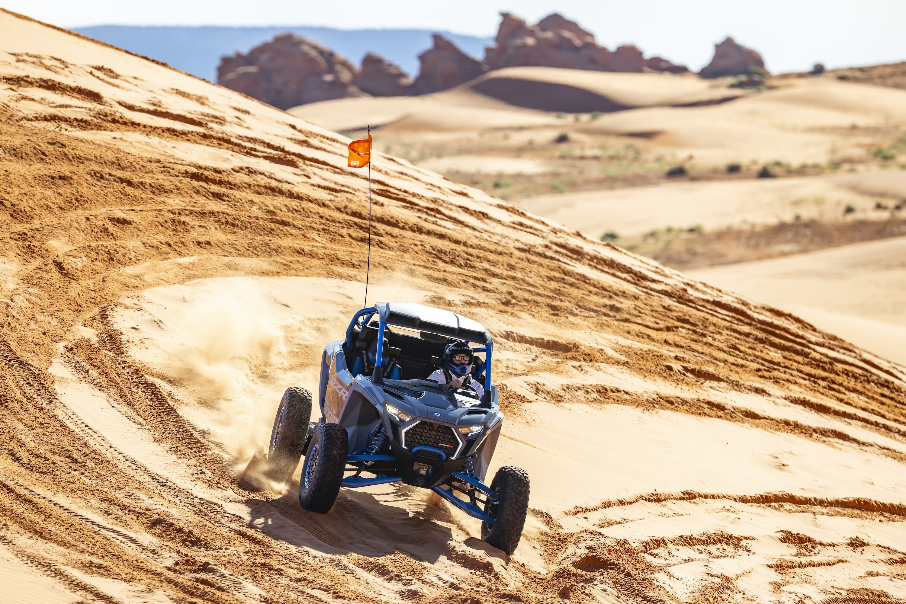 Off-roading in the 2027 Polaris RZR Pro R Boost in Sand Hollow, Utah