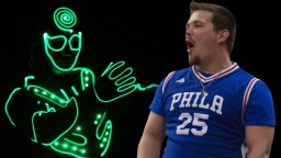 76ers Fans Brutally Boo Halftime Performer Known As ‘Light Man’ After Being Underwhelmed By His Theatrics