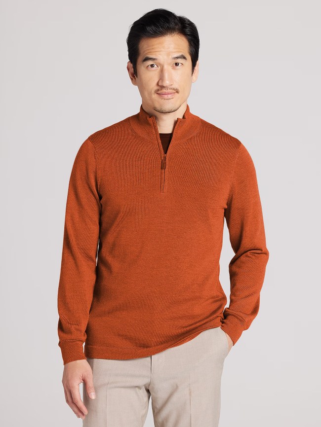 Awearness Kenneth Cole Merino Wool Blend Quarter Zip