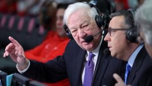 Feb 17, 2024; Houston, Texas, USA; Basketball analyst Bill Raftery before the game between the Houston Cougars and the Texas Longhorns at Fertitta Center.