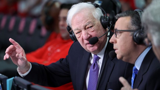 Feb 17, 2024; Houston, Texas, USA; Basketball analyst Bill Raftery before the game between the Houston Cougars and the Texas Longhorns at Fertitta Center.
