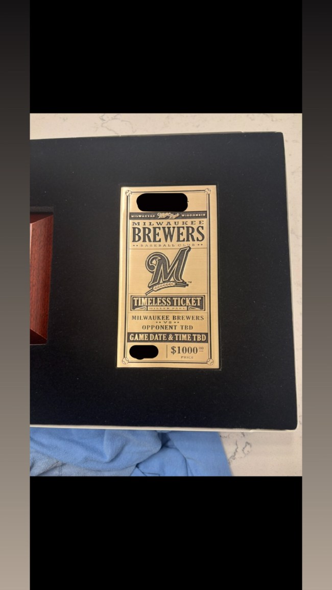 Jack Stacker's "Timeless Ticket" from the Milwaukee Brewers