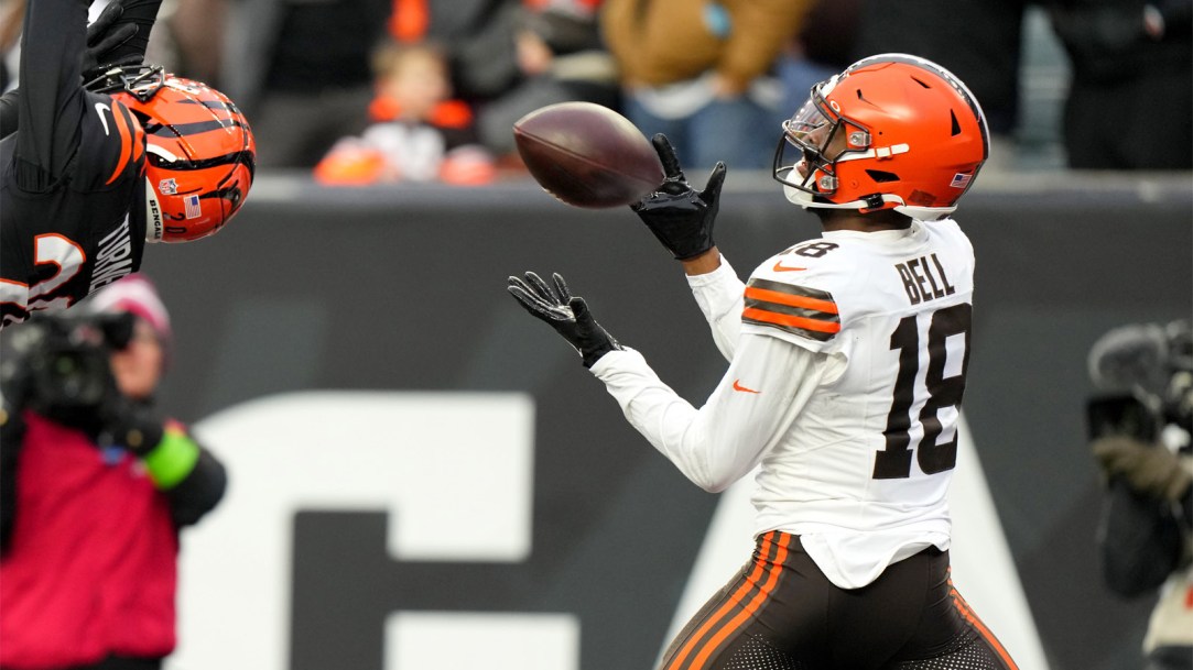 Browns wide receiver David Bell