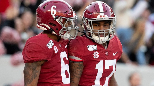DeVonta Smith and Jaylen Waddle at Alabama