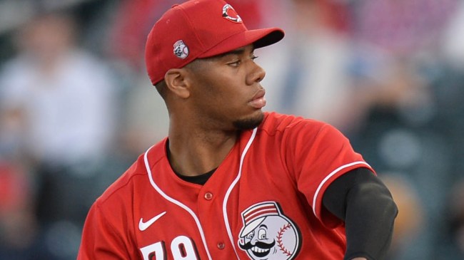 Reds pitcher Hunter Greene