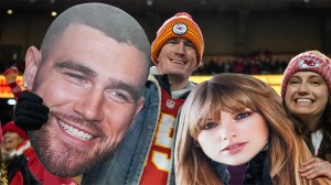 Kansas-City-Chiefs-fans-wave-Taylor-Swift-and-Travis-Kelce-cutouts