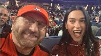 Fans Distracted By Marlins Man Chatting Up Dua Lipa During Yankees-Rays Playoff Game