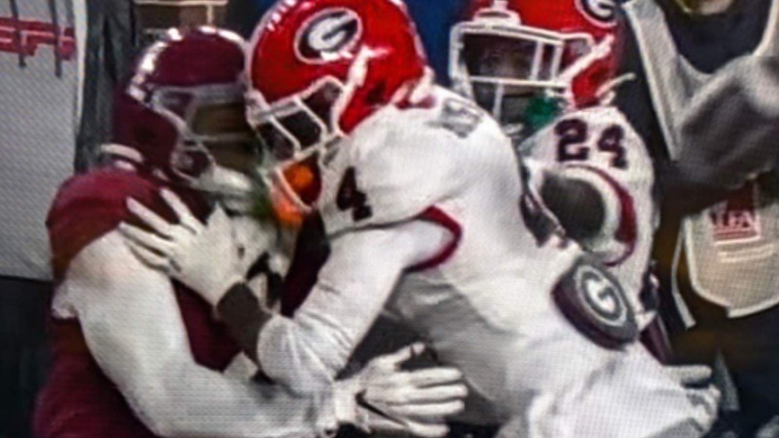 Alabama vs Georgia pass interference play.