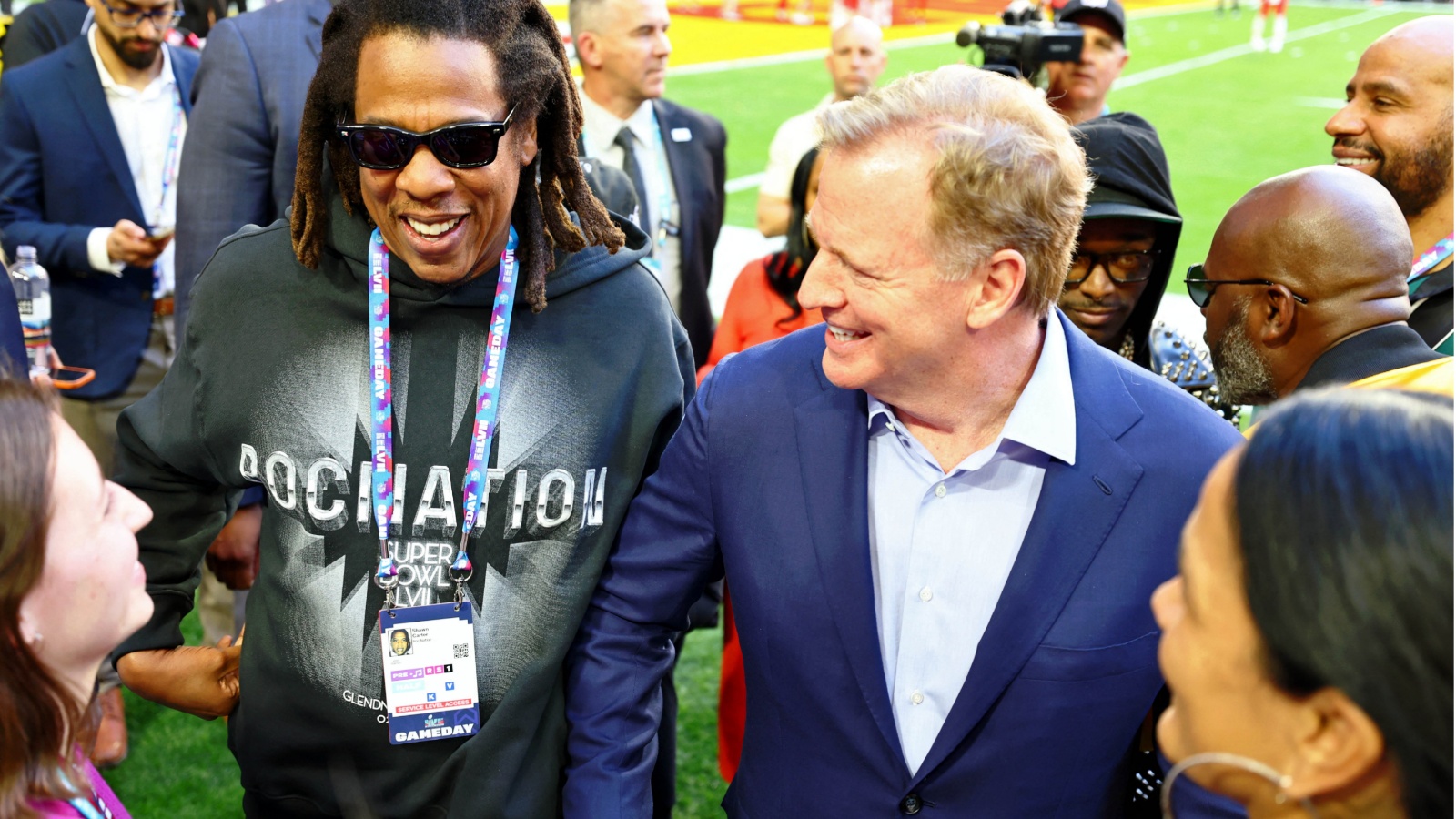 Jay Z and Roger Goodell