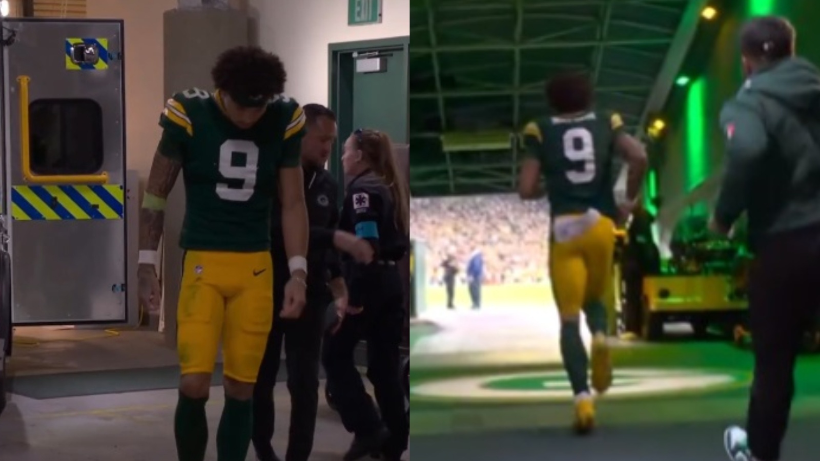 Christian Watson returns to the game.