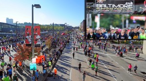 Images from the annual Baltimore Running Festival Marathon in Baltimore, Maryland