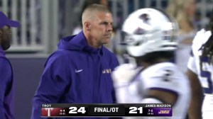 Billy Napier James Madison Alma Mater fired college football crowd empty leave