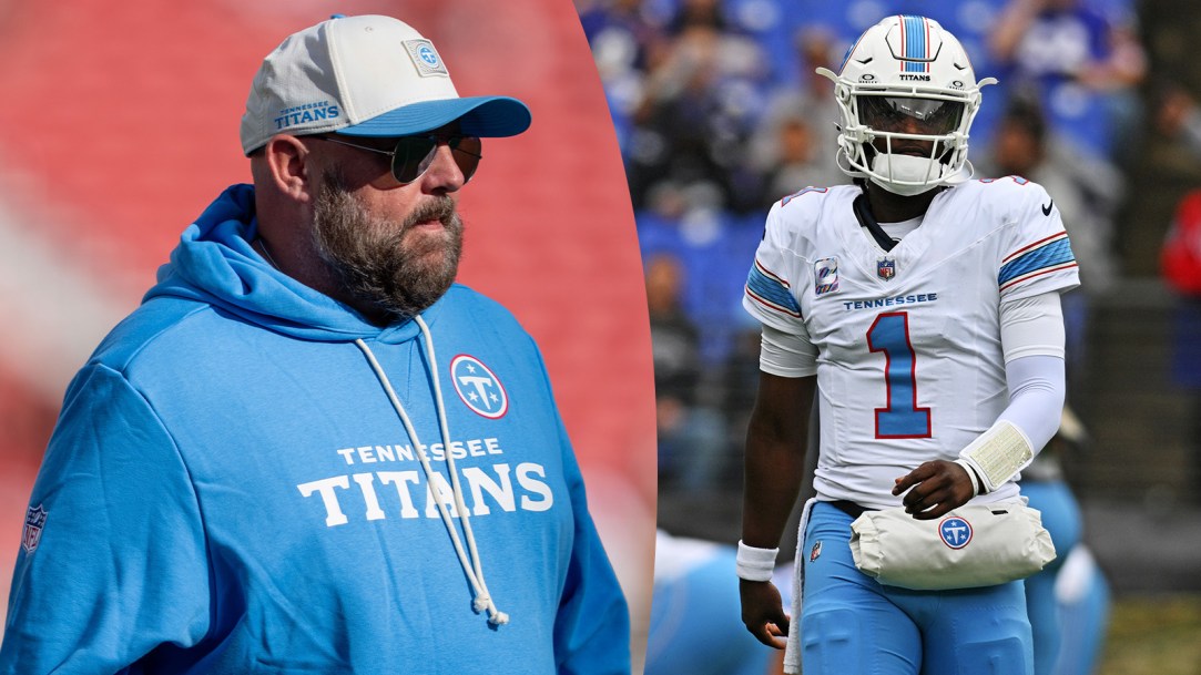 Brian Daboll Cam Ward benched fired trust Tennessee titans red zone offense