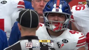 Cam Skattebo Lowering helmet unnecessary roughness penalty yell at referees
