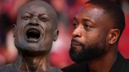 Dwyane Wade’s Statue Outside Heat Arena Finally Looks Like Him After Sculptor Spent Months Fixing His Face