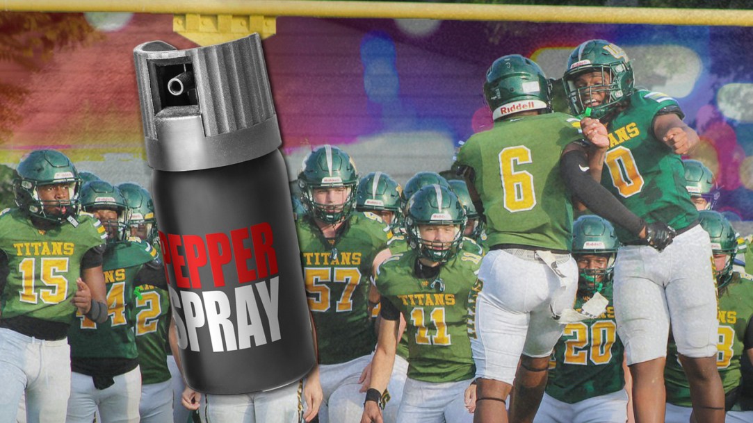 North Carolina high school football brawl fight pepper spray west forsyth parkland north carolina