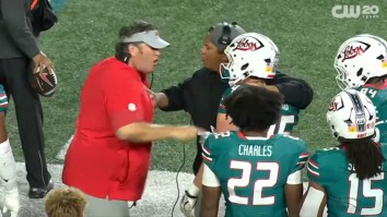 New Mexico Football Coach Goes Absolutely Ballistic On His Own Player During Intense Sideline Tirade