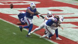 Did Josh Allen Commit Intentional Grounding To Avoid A Safety By Throwing The Ball Behind His Back?