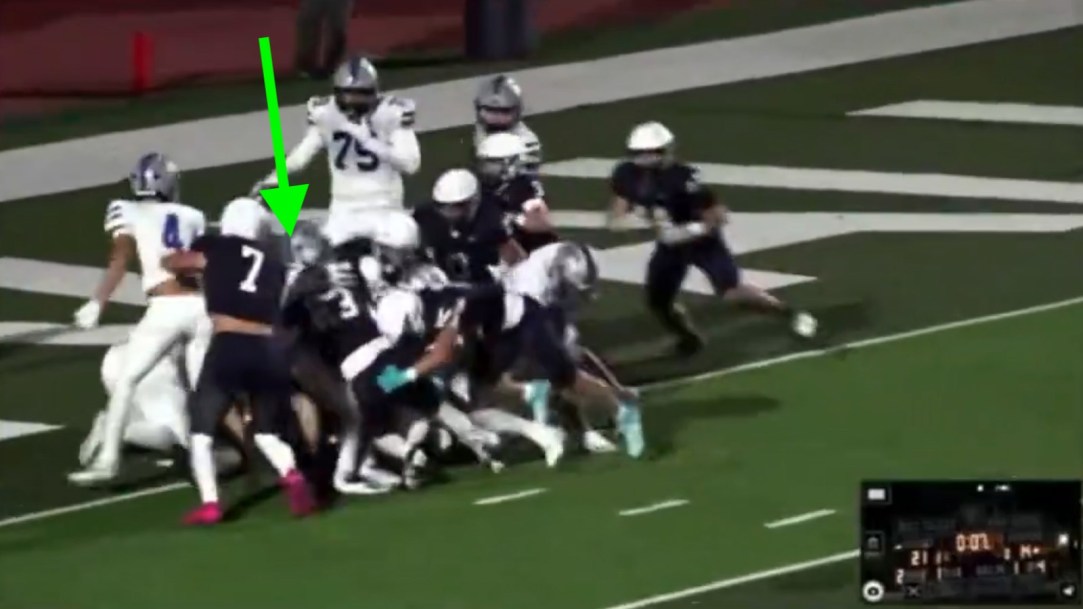 Kansas high school football controversy olathe west mill valley cash warren goal line touchdown