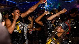 Fernando Tatis Jr. And Padres Owner Kwanza Jones Were Absolutely Cutting It Up During Padres Postgame Celebrations