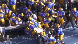 North Carolina Football Game Devolves Into All-Out Melee As Players Throw Punches During Postgame Celebration