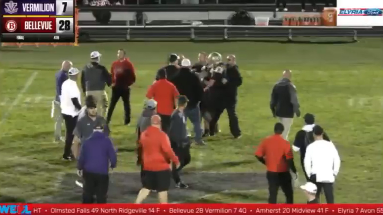 Ohio High School Football Player Forcibly Thrown Aside By Coach During Heated Sportsmanship Argument