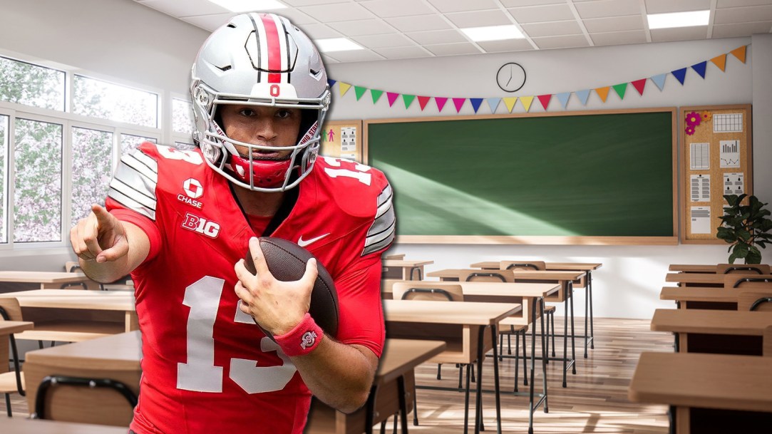 Ohio State starting quarterback luke fahey academics student athlete of the month