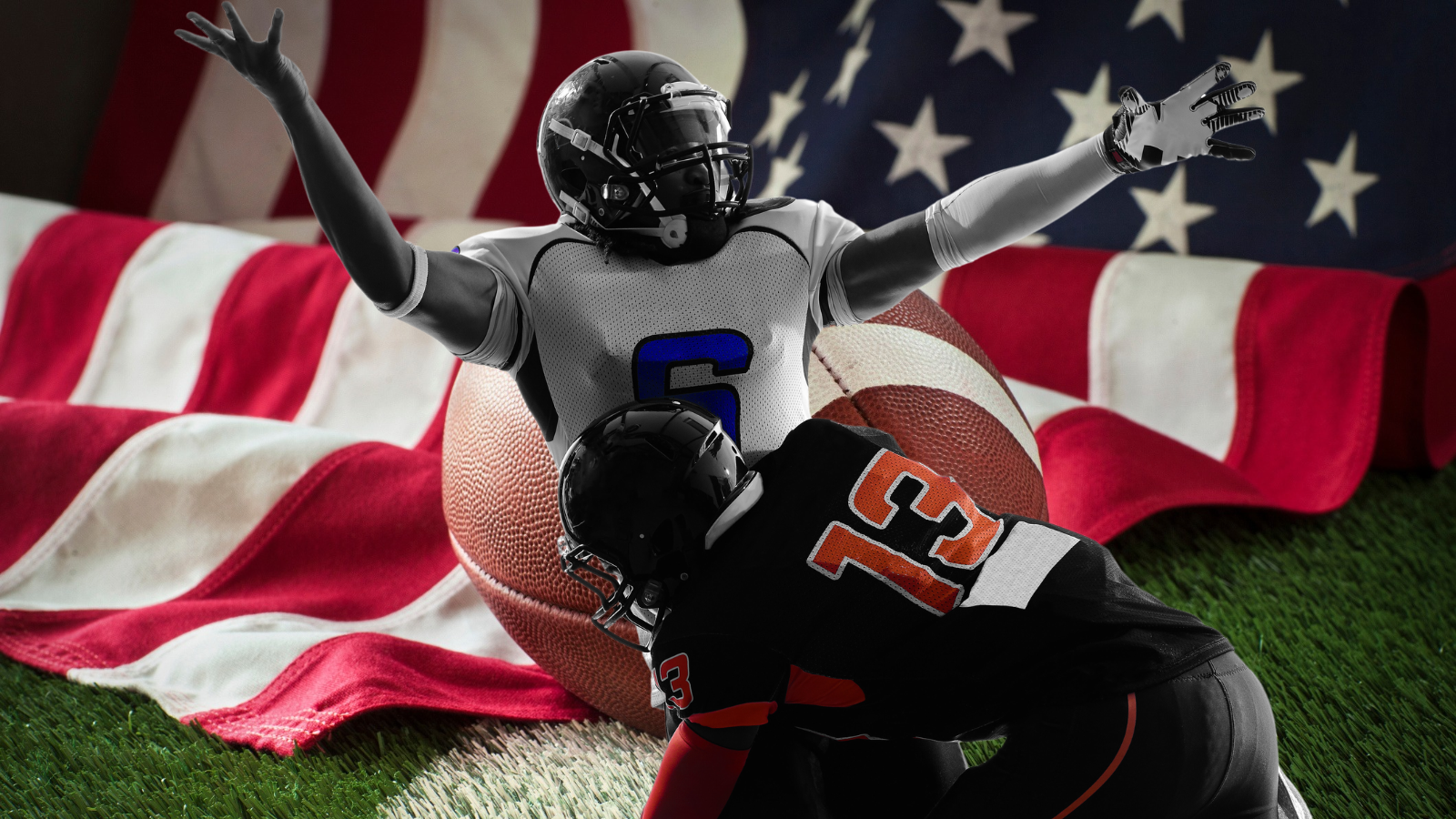 State Below Oregon Oregon Football Player Levels Rival Opponent With American Flag
