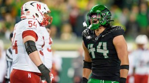 Oregon Nebraska football missed penalty illegal formation holding 4th down touchdown