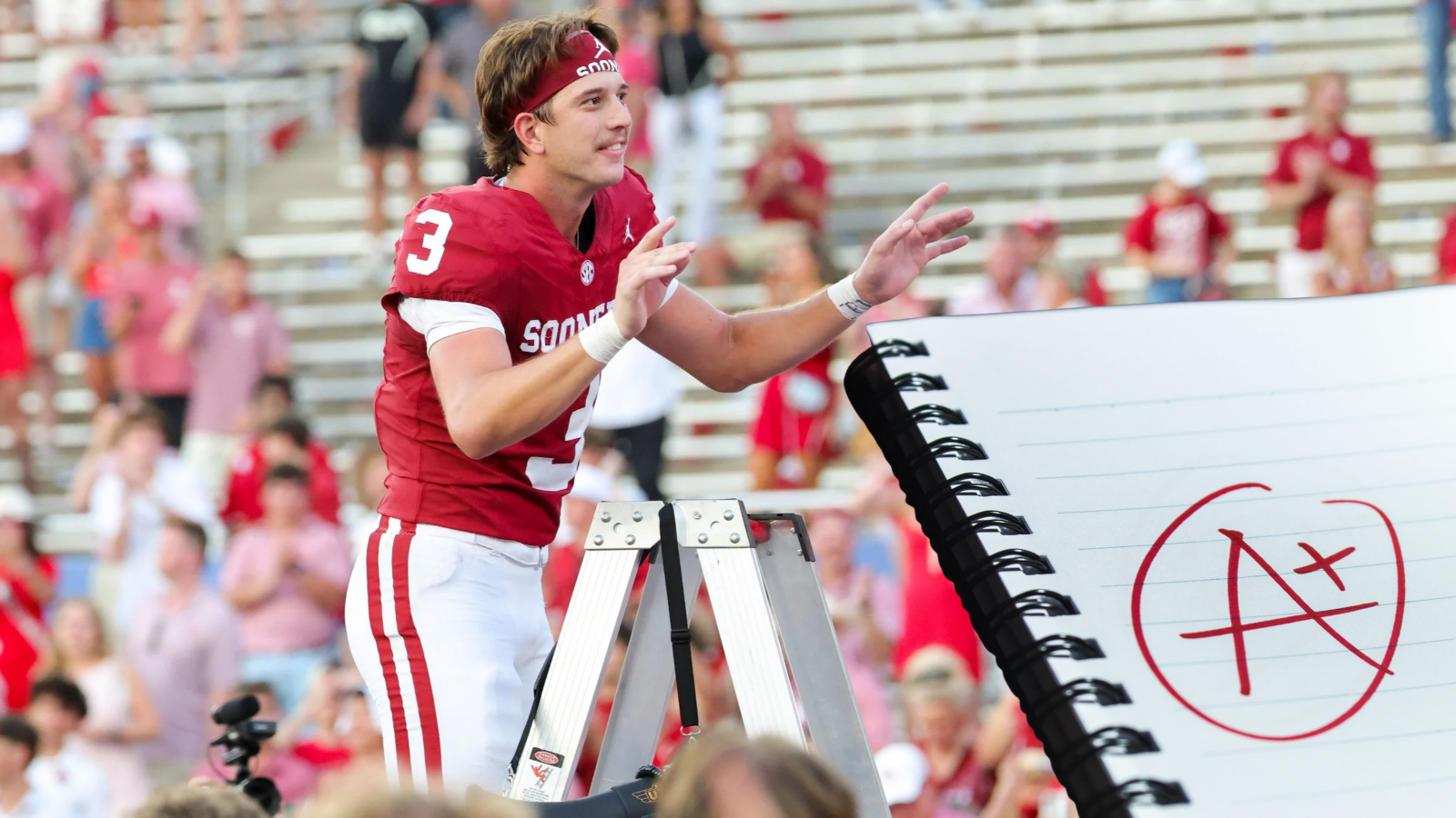 Oklahoma WR Parker Livingstone Left Bench To Mock Former Classmates Despite Not Helping With The Project Oklahoma WR Parker Livingstone Left Bench To Mock Former Classmates Despite Not Helping With The Project