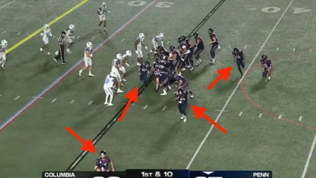 Penn Columbia field goal explanation kicker spike stop clock management