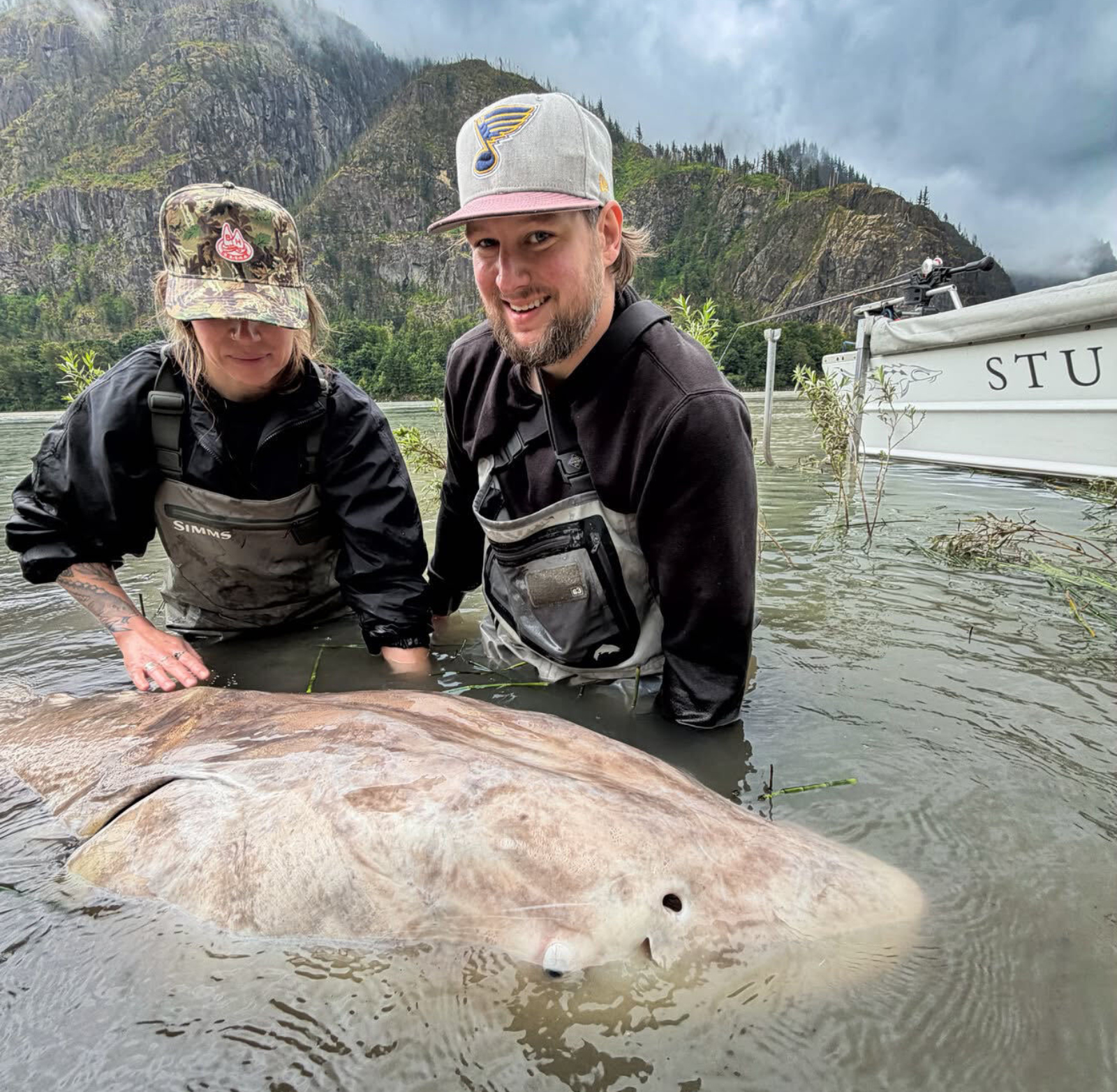 record-setting sturgeon caught by Sturgeon Slayers on Fraser River likely largest freshwater fish caught by a female angler ever