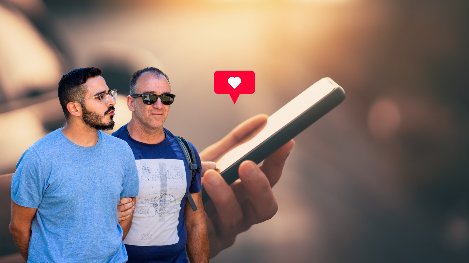 The Tinder Swindler pictured next to a dating app user