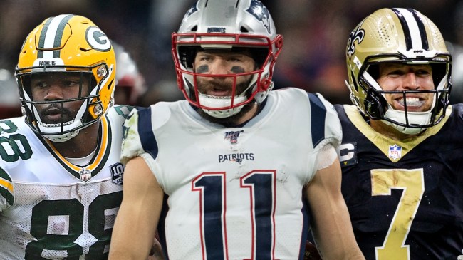 Packers RB Ty Montgomery, Patriots WR Julian Edelman, and Saints QB Taysom Hill