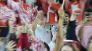 Alabama fans in the stands.
