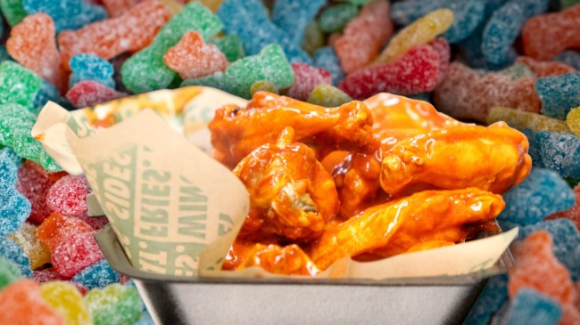 Wingstop wings over Sour Patch Kids